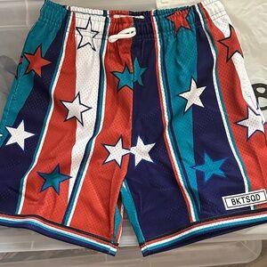 Bucket Squad Kids Star-Patterned Shorts - Red, Blue, White